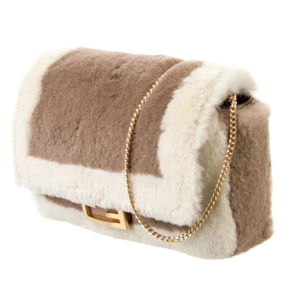FENDI $1350 Mink Nano Baguette Bag w/ 4 Ways to Wear